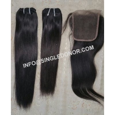 Steamed processed Straight hair